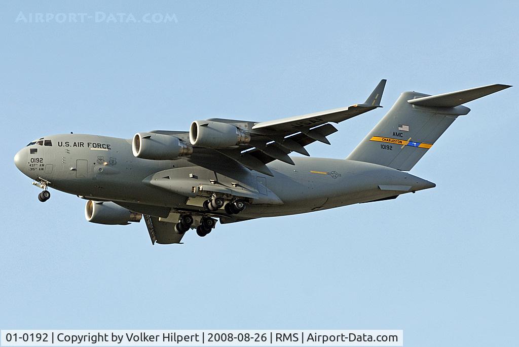 01-0192, 2001 Boeing C-17A Globemaster III C/N P-92, Boeing C-17 Globemaster III