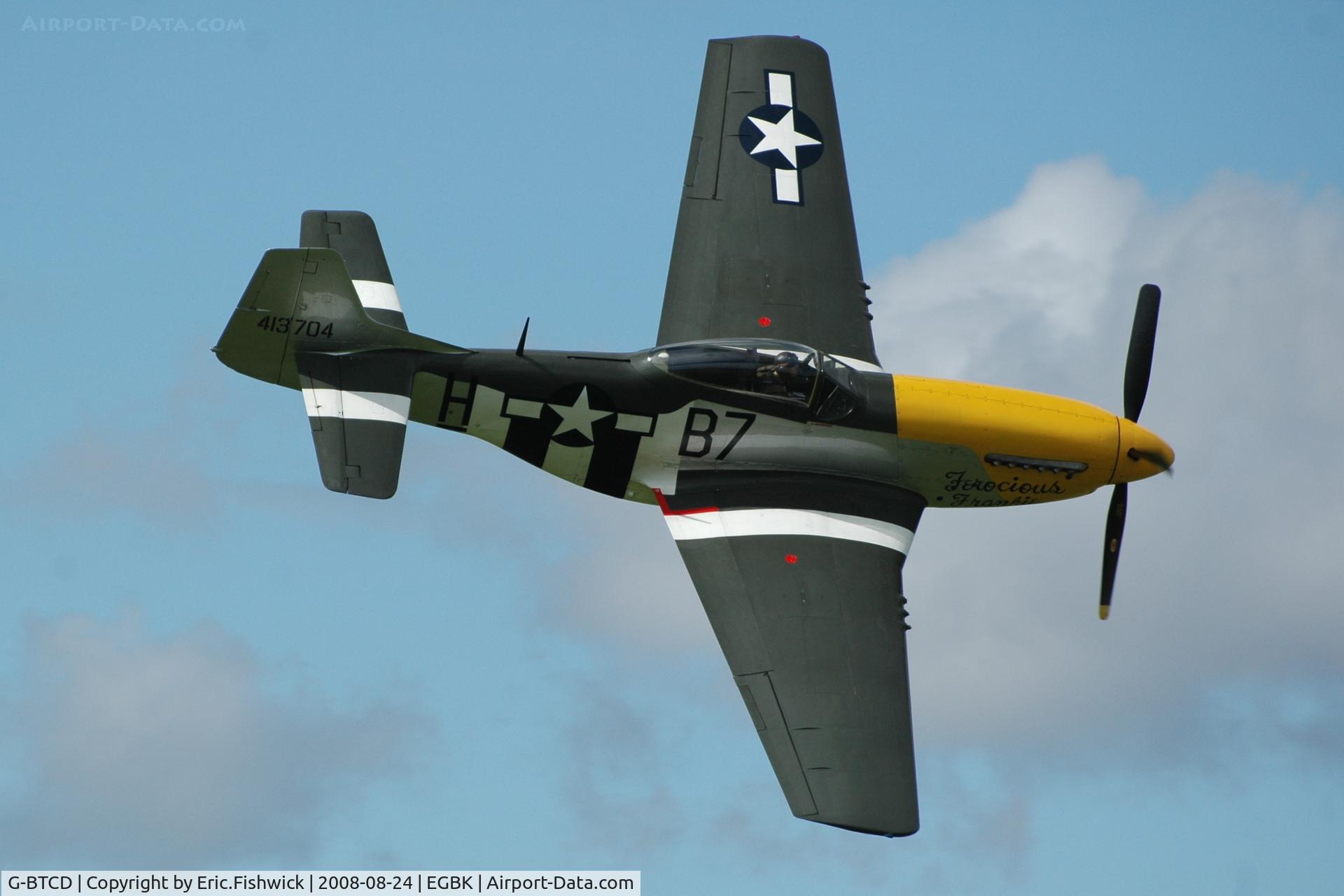 G-BTCD, 1944 North American P-51D Mustang C/N 122-39608, 42. 413704 at Duxford Flying Legends Air Show July 2008