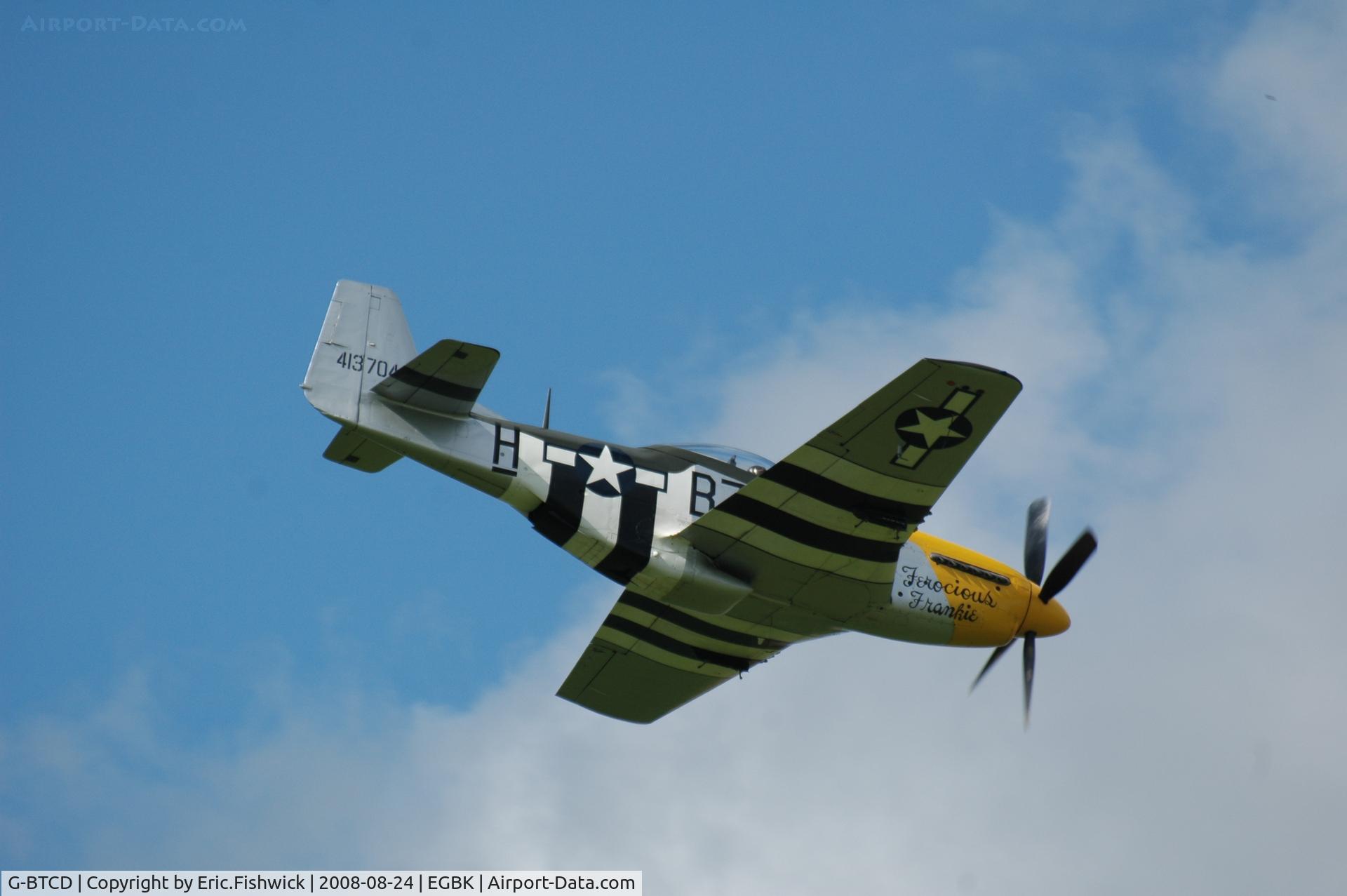 G-BTCD, 1944 North American P-51D Mustang C/N 122-39608, 44. 413704 at Duxford Flying Legends Air Show July 2008