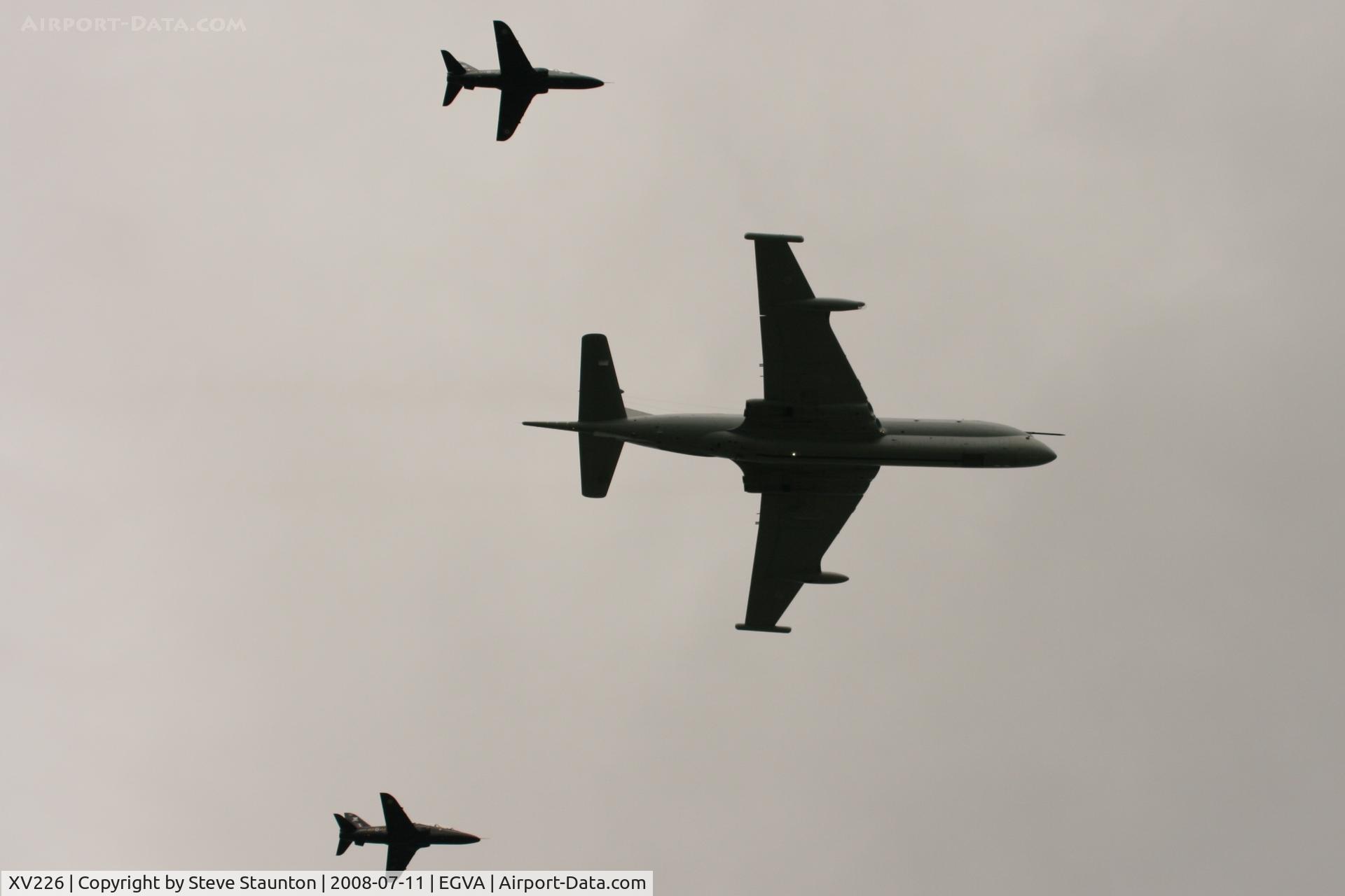 XV226, 1968 Hawker Siddeley Nimrod MR.2 C/N 8001, Royal Air Force 90th Anniversary fly past 11th July 2008 at RIAT Fairford in front of Her Majesty The Queen on a cold, wet and gloomy English Summers Day