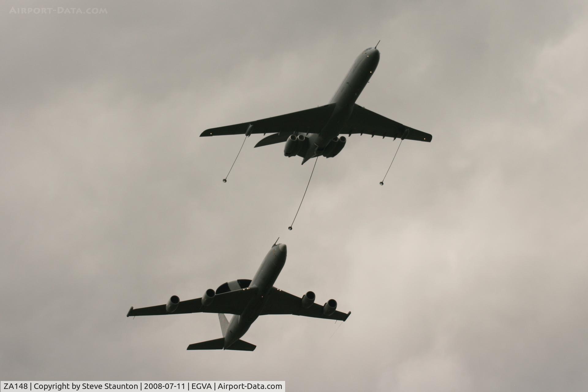 ZA148, 1967 Vickers VC10 K.3 C/N 883, Royal Air Force 90th Anniversary fly past 11th July 2008 at RIAT Fairford in front of Her Majesty The Queen on a cold, wet and gloomy English Summers Day