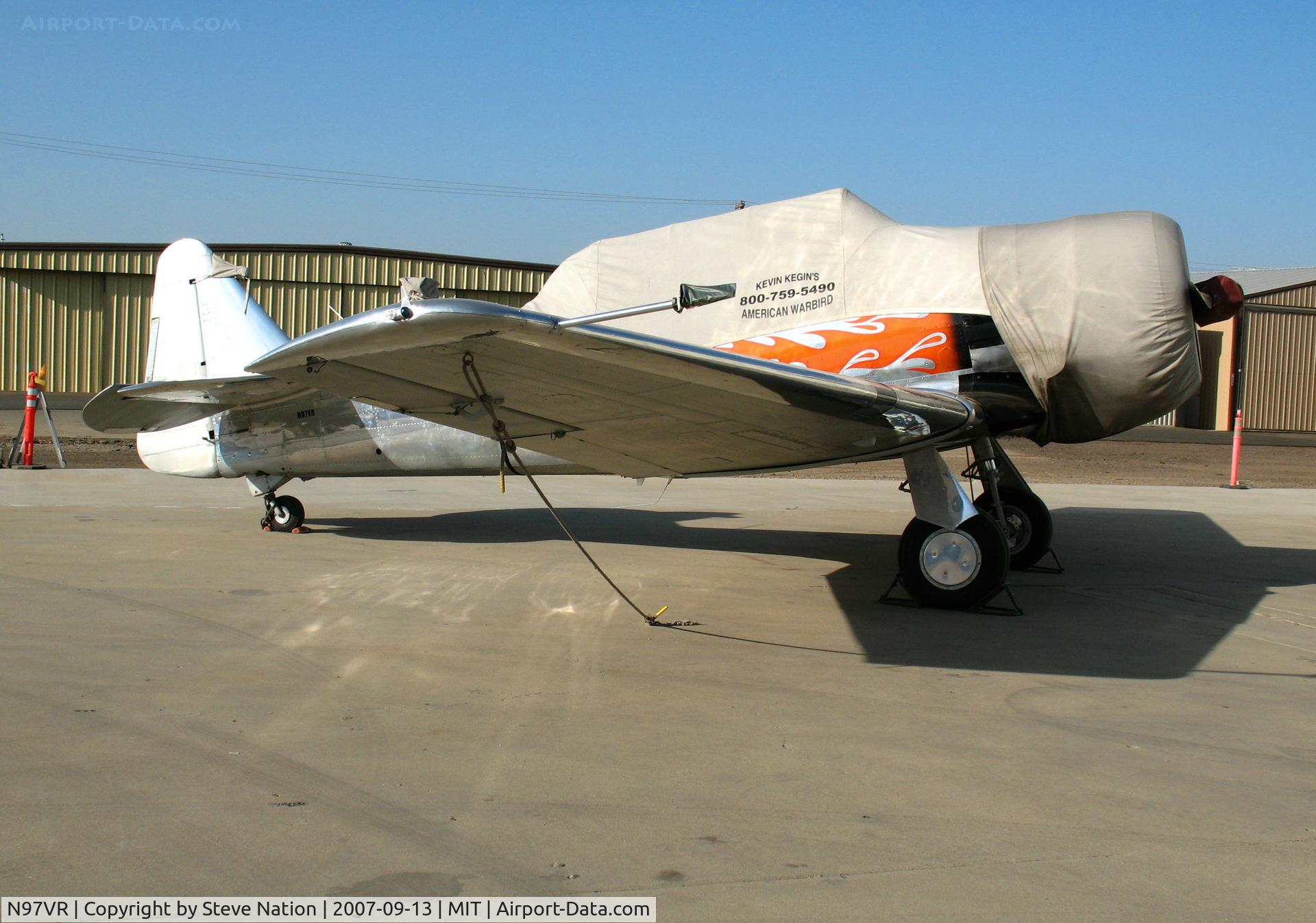 N97VR, 1942 North American AT-6D C/N 42-84680A, North American Texan under cover at Minter Field (Shafter, CA) ready for conversion to warbird