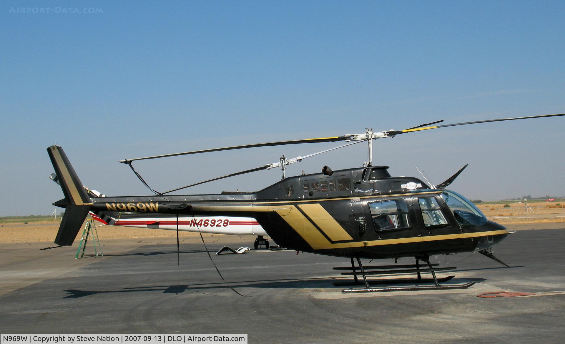N969W, Bell 206B JetRanger C/N 2320, San Joaquin Helicopters Bell 206 at Delano, CA