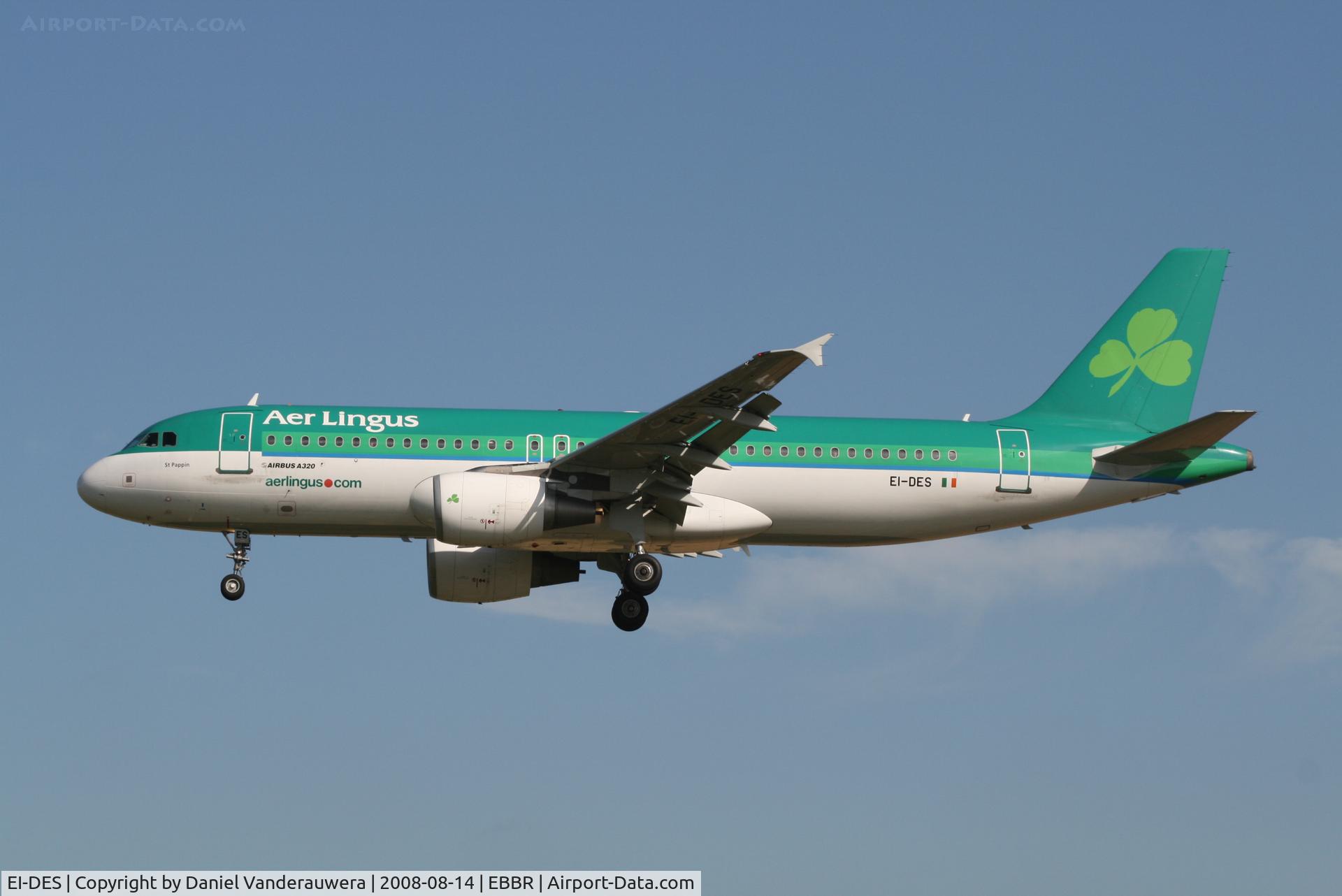 EI-DES, 2005 Airbus A320-214 C/N 2635, arrival of flight EI630 to rwy 25L