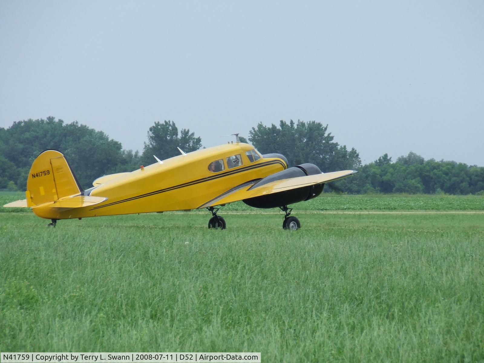 N41759, 1944 Cessna UC-78 (T-50) Bobcat C/N 5807, Bobcat at Geneseo