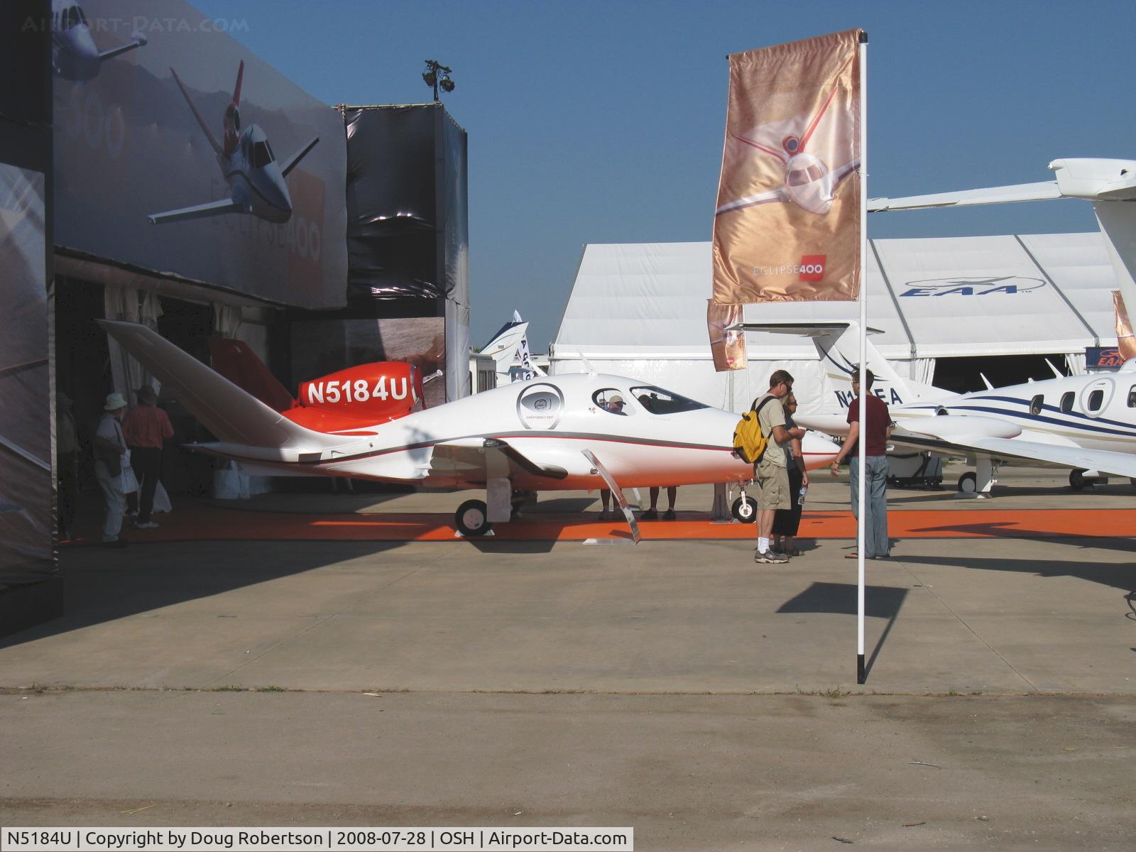 N5184U, 2007 Swift Engineering Inc Mark 400 C/N SE-400-001, 2007 Swift Engineering Inc. MARK 400 (Eclipse Concept 400 VEE Tail) one P&W(C) PW610F-A 900 lb st turbofan, Experimental class