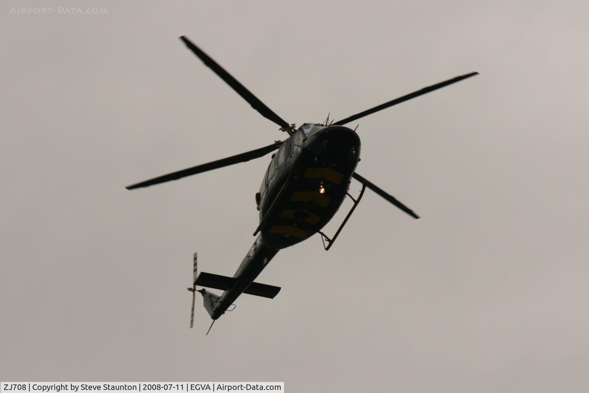 ZJ708, 2002 Bell 412EP Griffin HT1 C/N 36301, Royal Air Force 90th Anniversary fly past 11th July 2008 at RIAT Fairford in front of Her Majesty The Queen on a cold, wet and gloomy English Summers Day