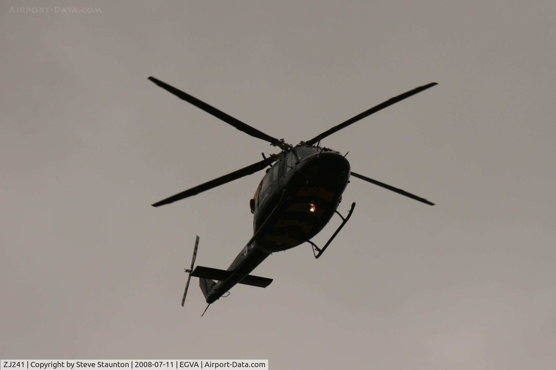 ZJ241, 1997 Bell 412EP Griffin HT1 C/N 36164, Royal Air Force 90th Anniversary fly past 11th July 2008 at RIAT Fairford in front of Her Majesty The Queen on a cold, wet and gloomy English Summers Day