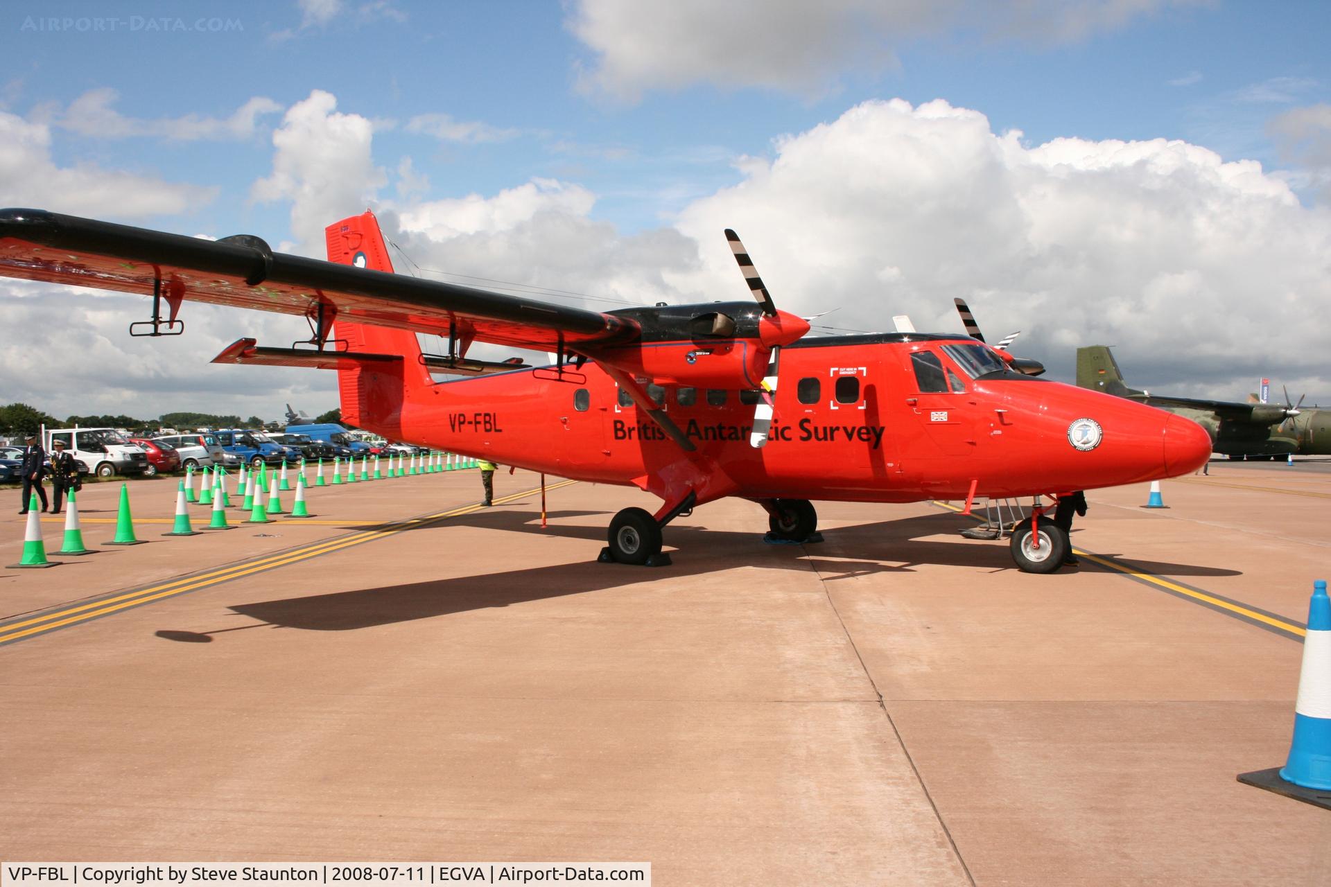 VP-FBL, 1988 De Havilland Canada DHC-6-300 Twin Otter C/N 839, Taken at the Royal International Air Tattoo 2008 during arrivals and departures (show days cancelled due to bad weather)