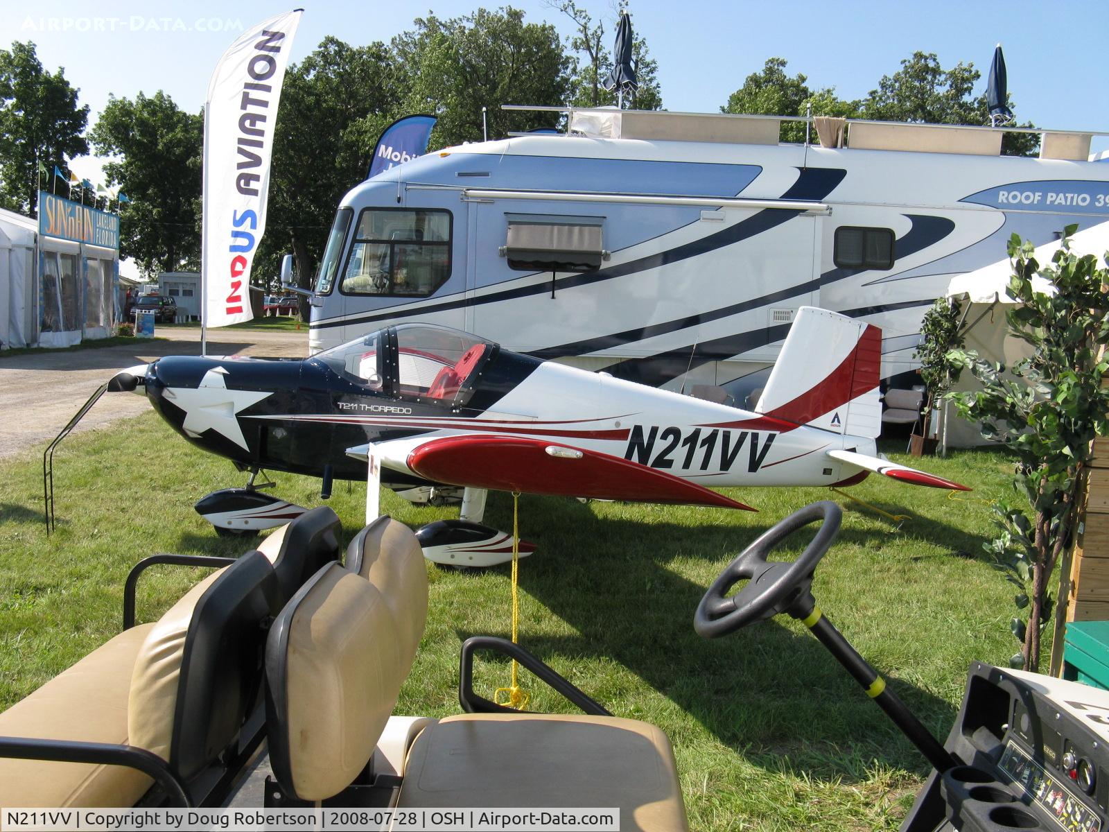 N211VV, 2005 Indus Aviation T-211 Thorpedo C/N 017S, 2005 Indus Aviation Inc. T-211 THORPEDO S-LSA, Jabiru 3300 120 Hp. Indus also makes a production certificated version of John Thorp's 1946 design model 211 Sky Skooter with Continental O-200 100 Hp
