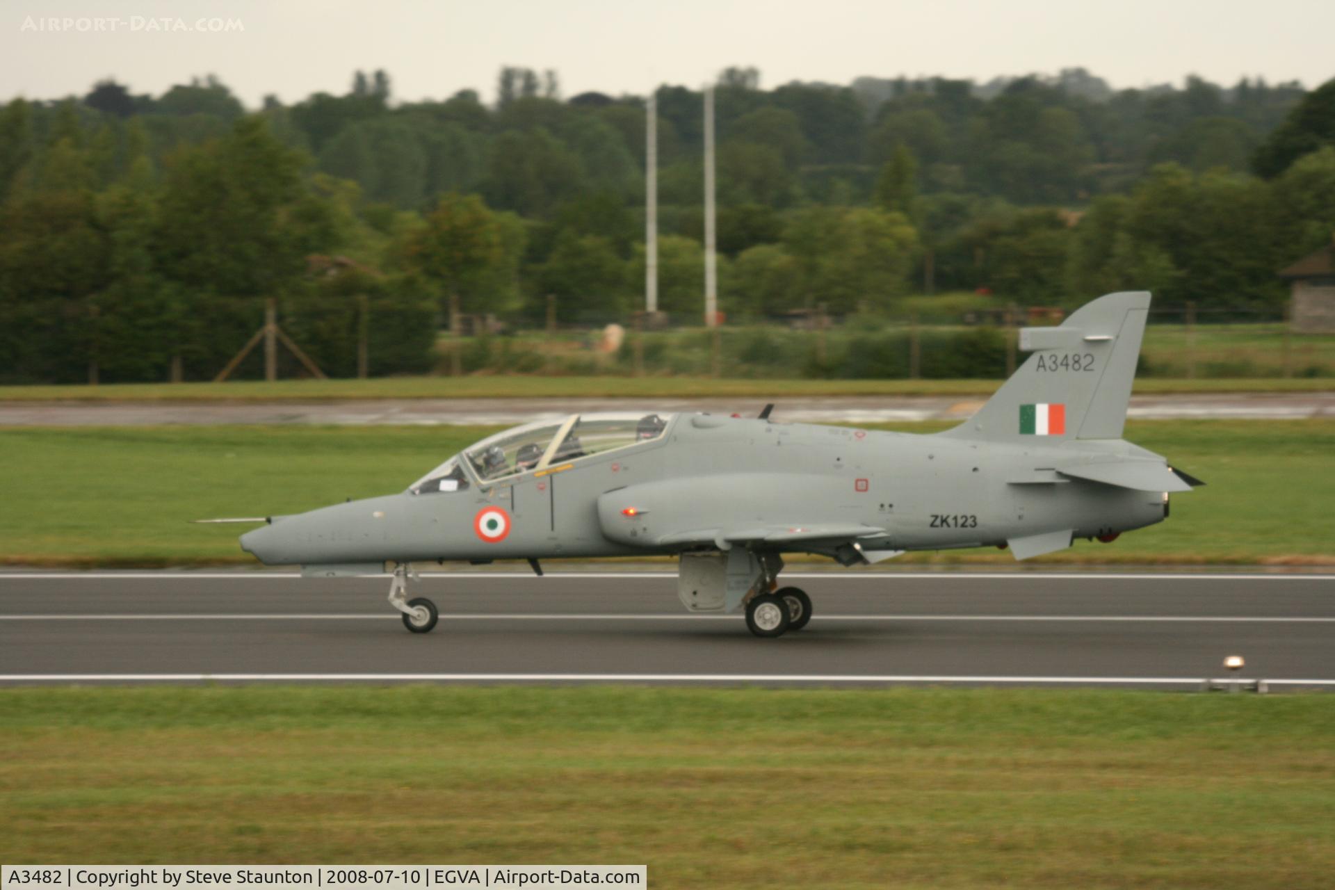A3482, 2007 British Aerospace Hawk 132 C/N HT003/0903, Taken at the Royal International Air Tattoo 2008 during arrivals and departures (show days cancelled due to bad weather)
