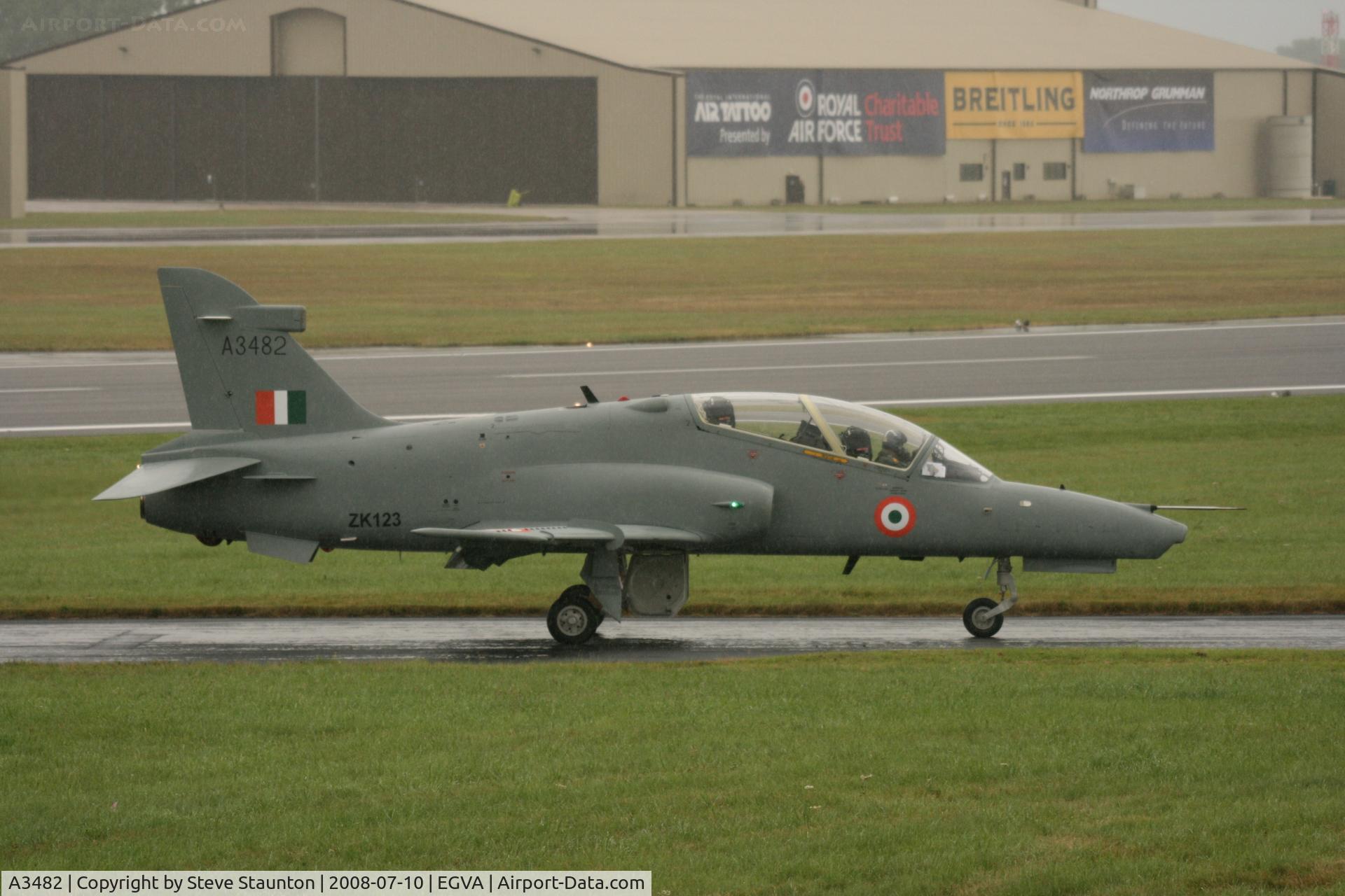 A3482, 2007 British Aerospace Hawk 132 C/N HT003/0903, Taken at the Royal International Air Tattoo 2008 during arrivals and departures (show days cancelled due to bad weather)