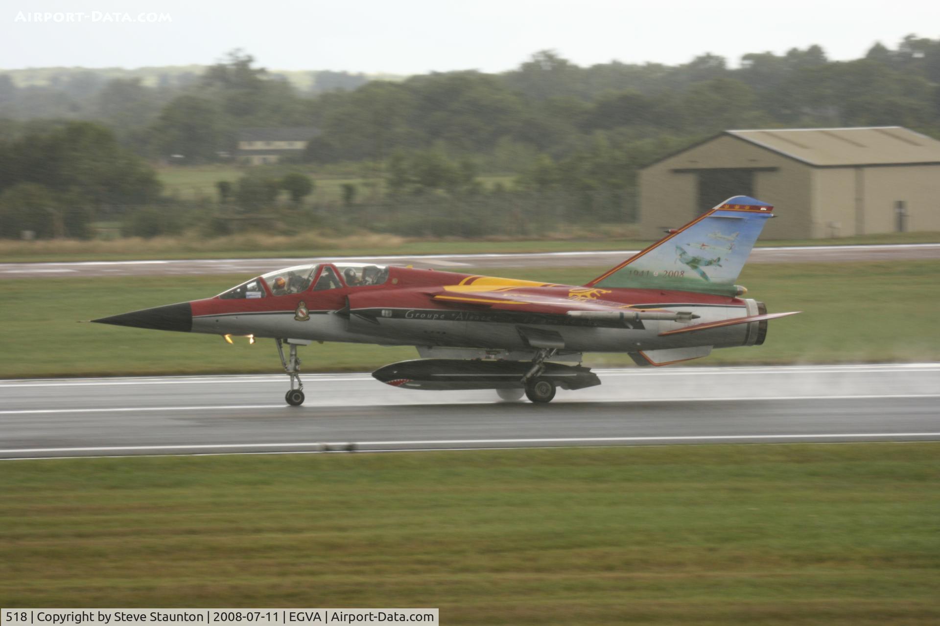 518, Dassault Mirage F.1B C/N 518, Taken at the Royal International Air Tattoo 2008 during arrivals and departures (show days cancelled due to bad weather)