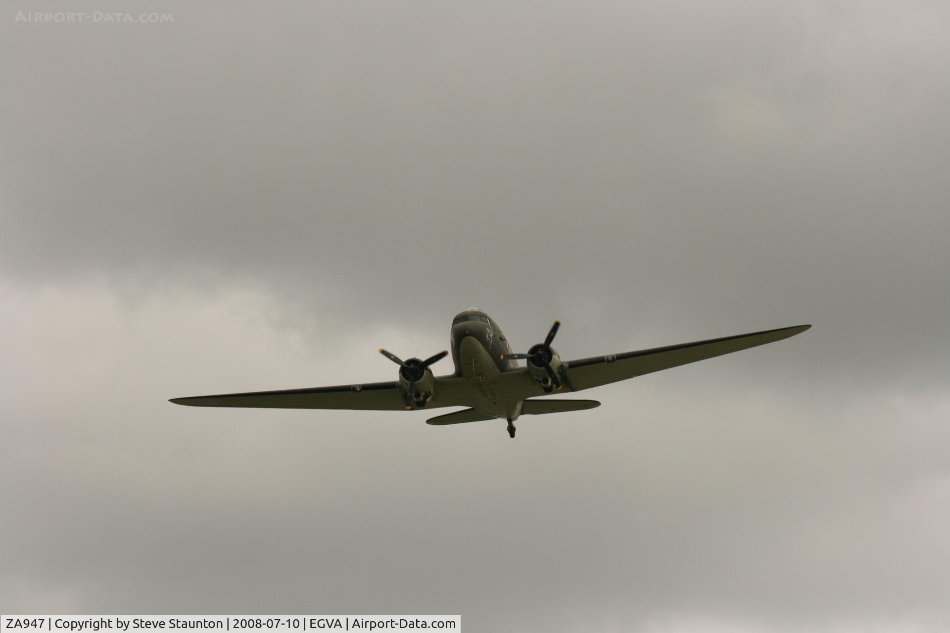ZA947, 1943 Douglas C-47A-60-DL Dakota III C/N 10200, Taken at the Royal International Air Tattoo 2008 during arrivals and departures (show days cancelled due to bad weather)