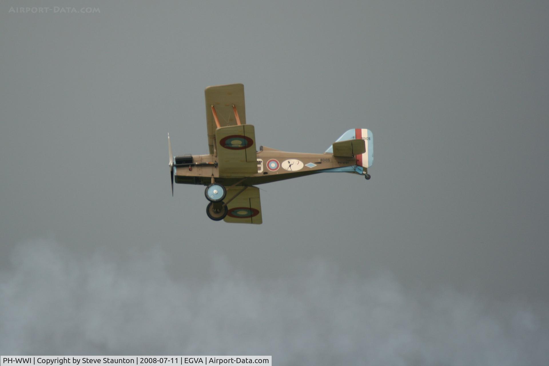 PH-WWI, Royal Aircraft Factory SE-5A Replica C/N 077246, Taken at the Royal International Air Tattoo 2008 during arrivals and departures (show days cancelled due to bad weather)