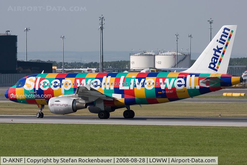 D-AKNF, 1997 Airbus A319-112 C/N 0646, Park Inn special