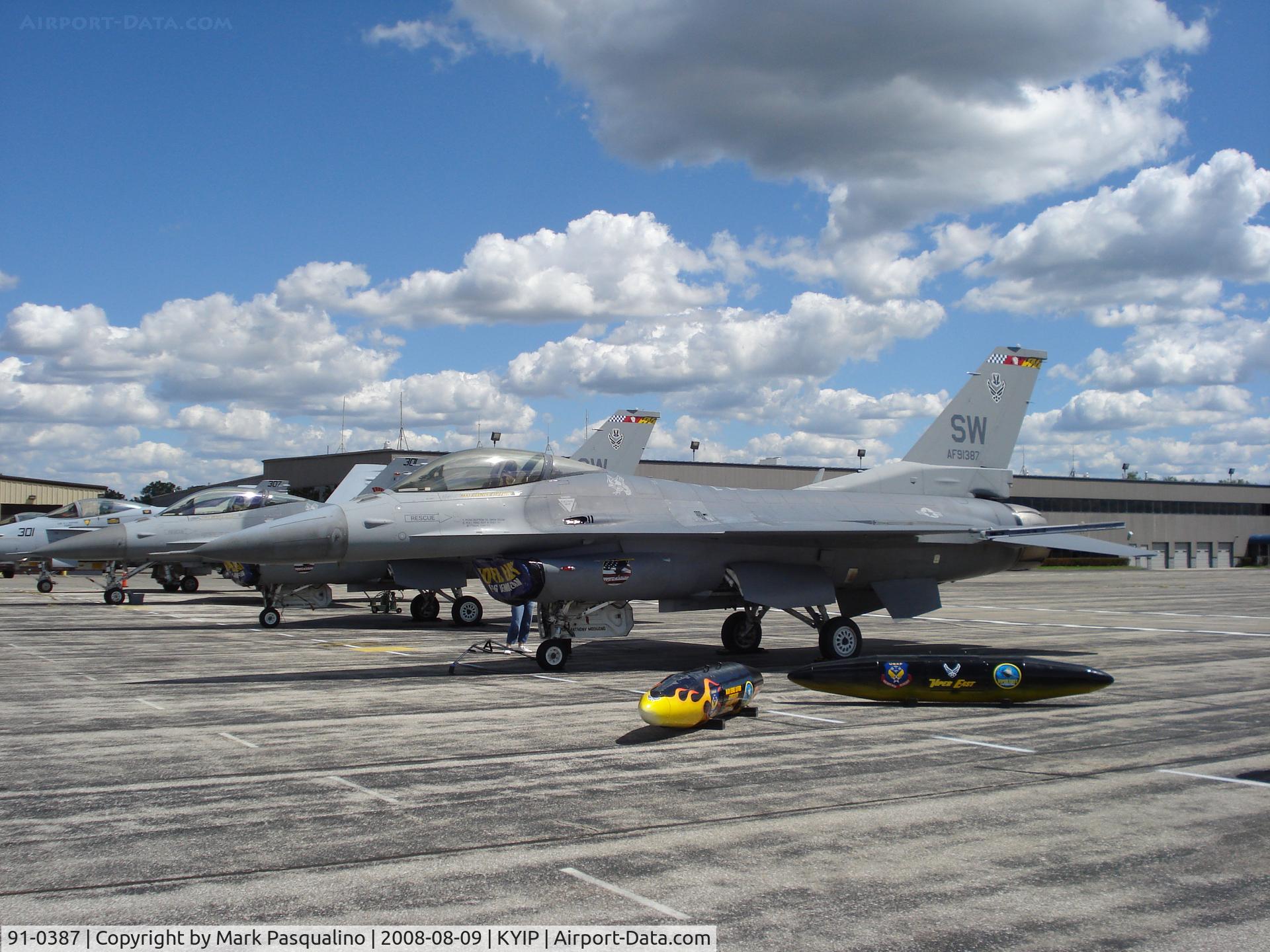 91-0387, 1991 General Dynamics F-16CM Fighting Falcon C/N CC-85, F-16C