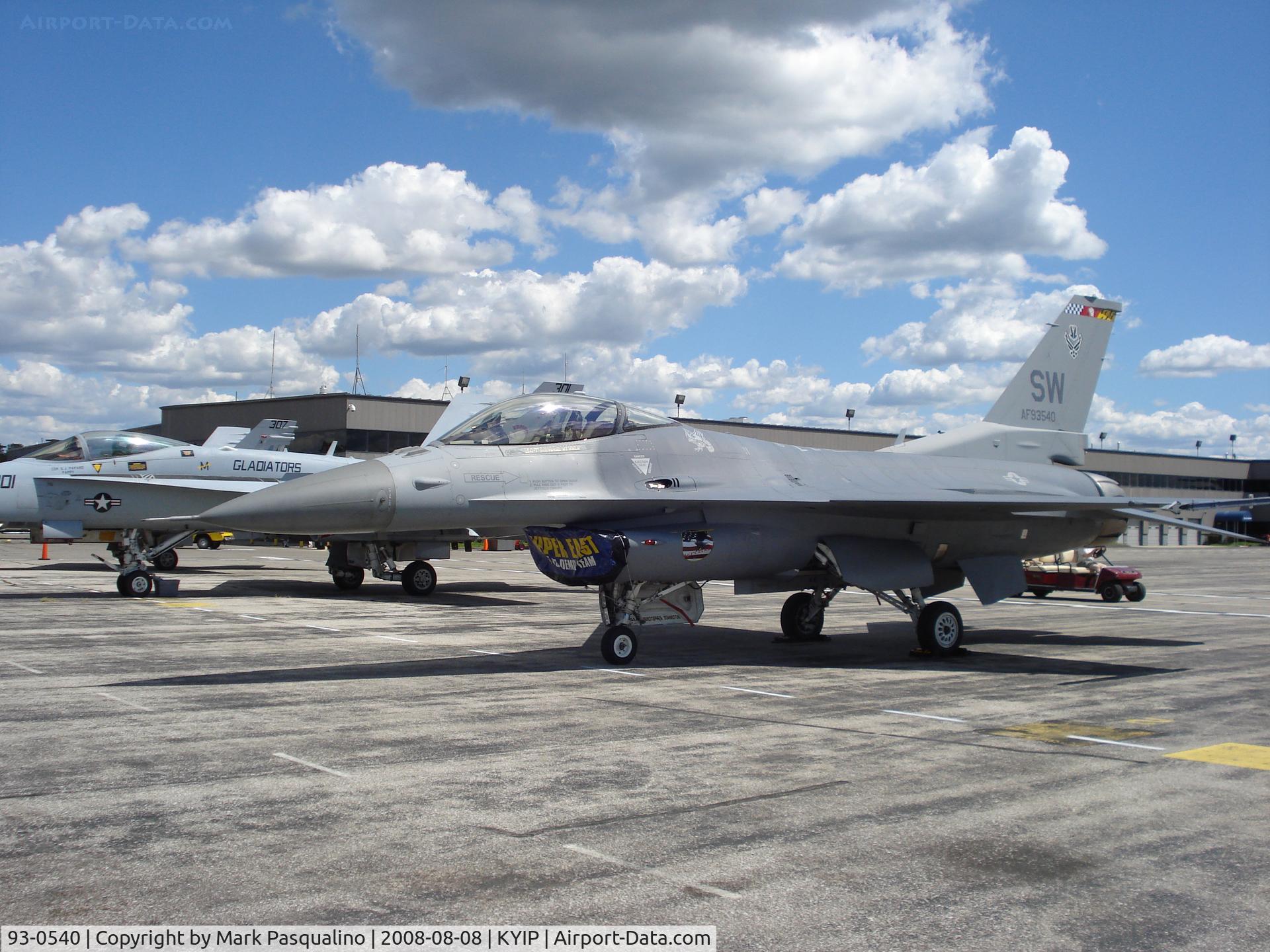 93-0540, 1993 Lockheed F-16C Fighting Falcon C/N CC-175, F-16C