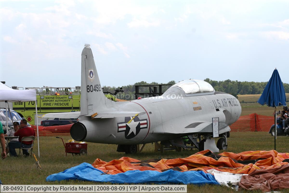 58-0492, 1958 Lockheed T-33A Shooting Star C/N 580-1540, T-33A being restored by Yankee Air Museum