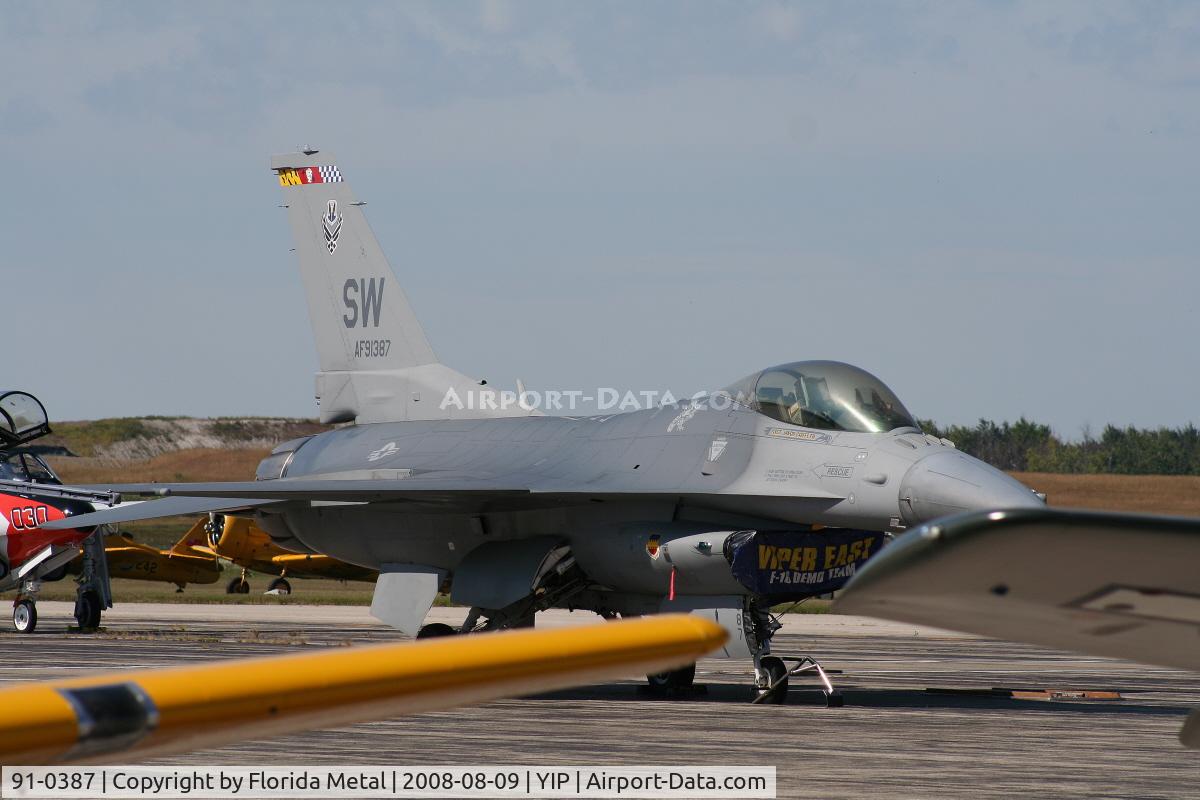 91-0387, 1991 General Dynamics F-16CM Fighting Falcon C/N CC-85, F-16C Falcon