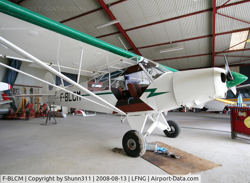 F-BLCM, Piper PA-18-150 Super Cub C/N 185347, Inside maintenance hangar...