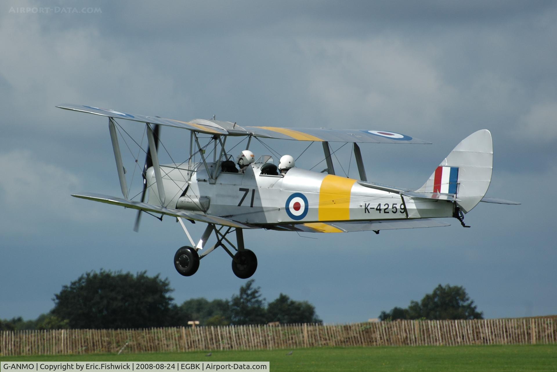 G-ANMO, 1935 De Havilland DH-82A Tiger Moth II C/N 3255, 4. K4259 at the Sywell Airshow 24 Aug 2008