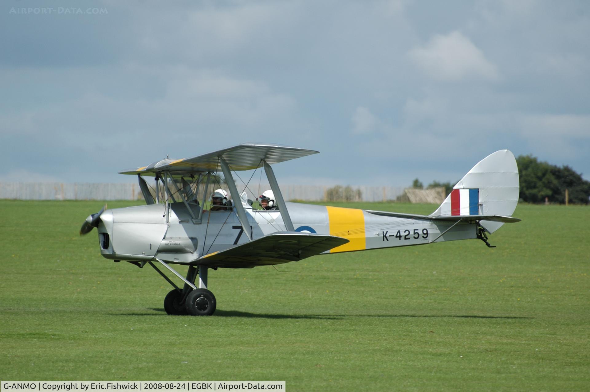G-ANMO, 1935 De Havilland DH-82A Tiger Moth II C/N 3255, 1. K4259 at the Sywell Airshow 24 Aug 2008