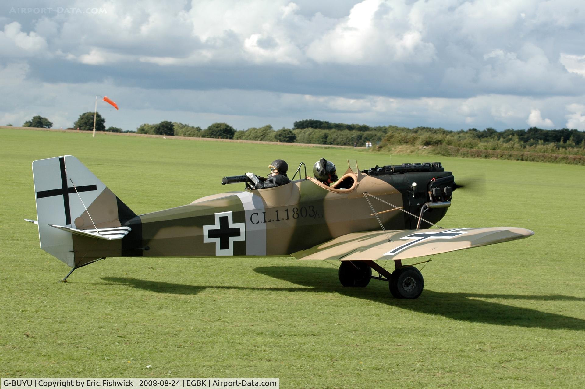 G-BUYU, 1995 Bowers Fly Baby 1A C/N PFA 016-12222, 2. C.L.1.1803/18 at the Sywell Airshow 24 Aug 2008 converted to resemble a Junkers CL1