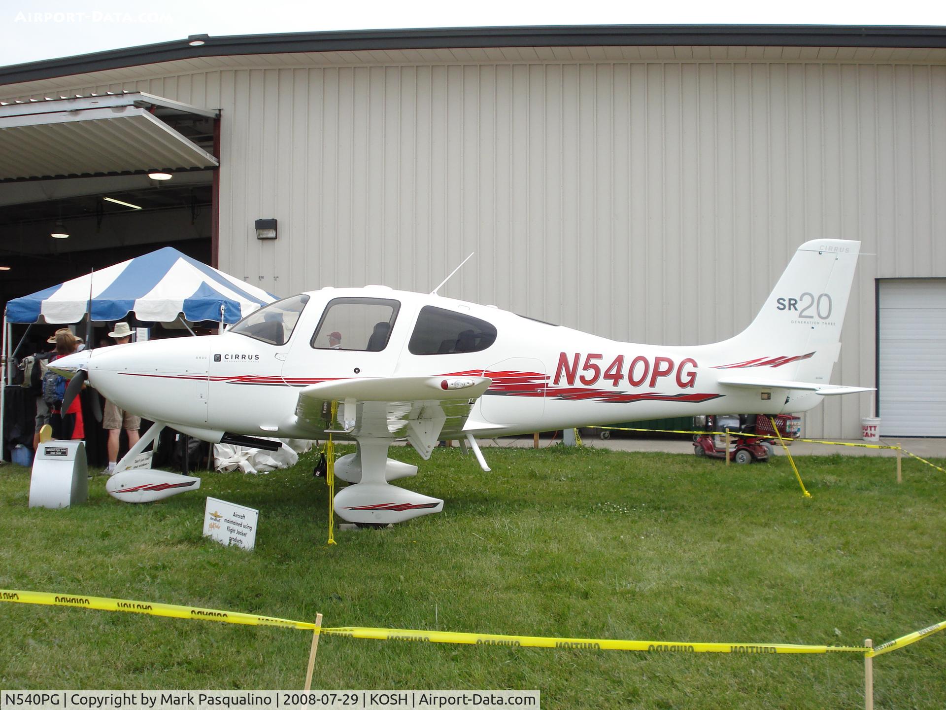 N540PG, 2008 Cirrus SR20 C/N 1998, SR20