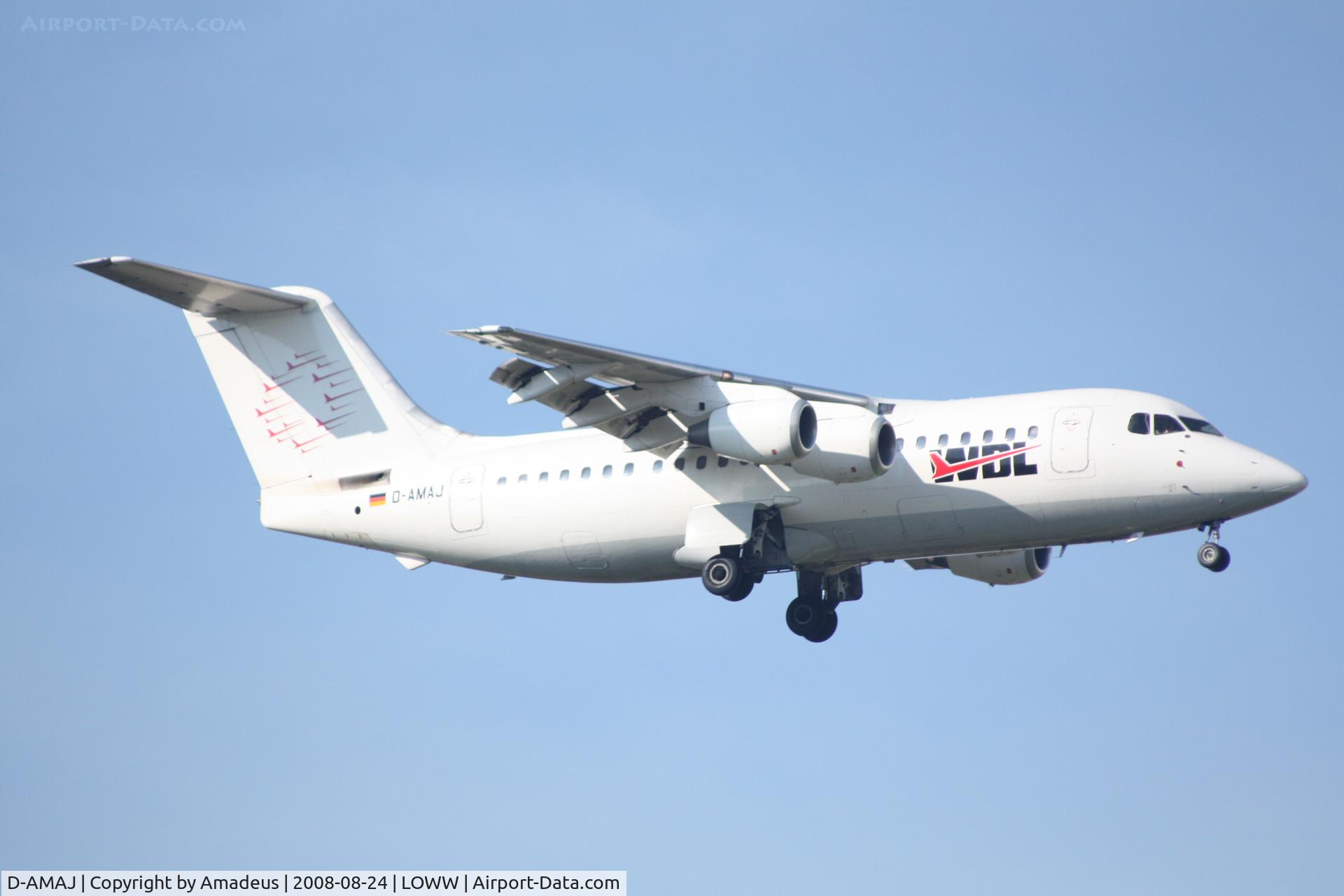 D-AMAJ, 1984 British Aerospace BAe.146-200A C/N E2028, BAe-146 landing RWY34