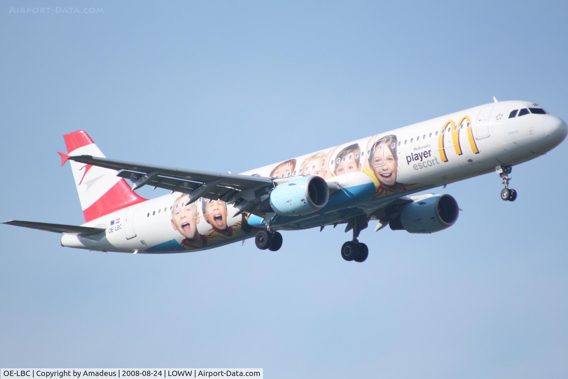 OE-LBC, 1996 Airbus A321-111 C/N 581, Airbus A321 landing RWY34