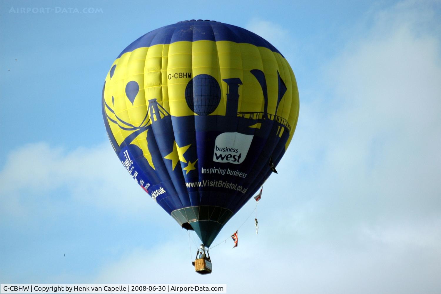 G-CBHW, 2002 Cameron Balloons Z-105 C/N 10217, Seen on a nice summer evening over its home town Bristol, UK.