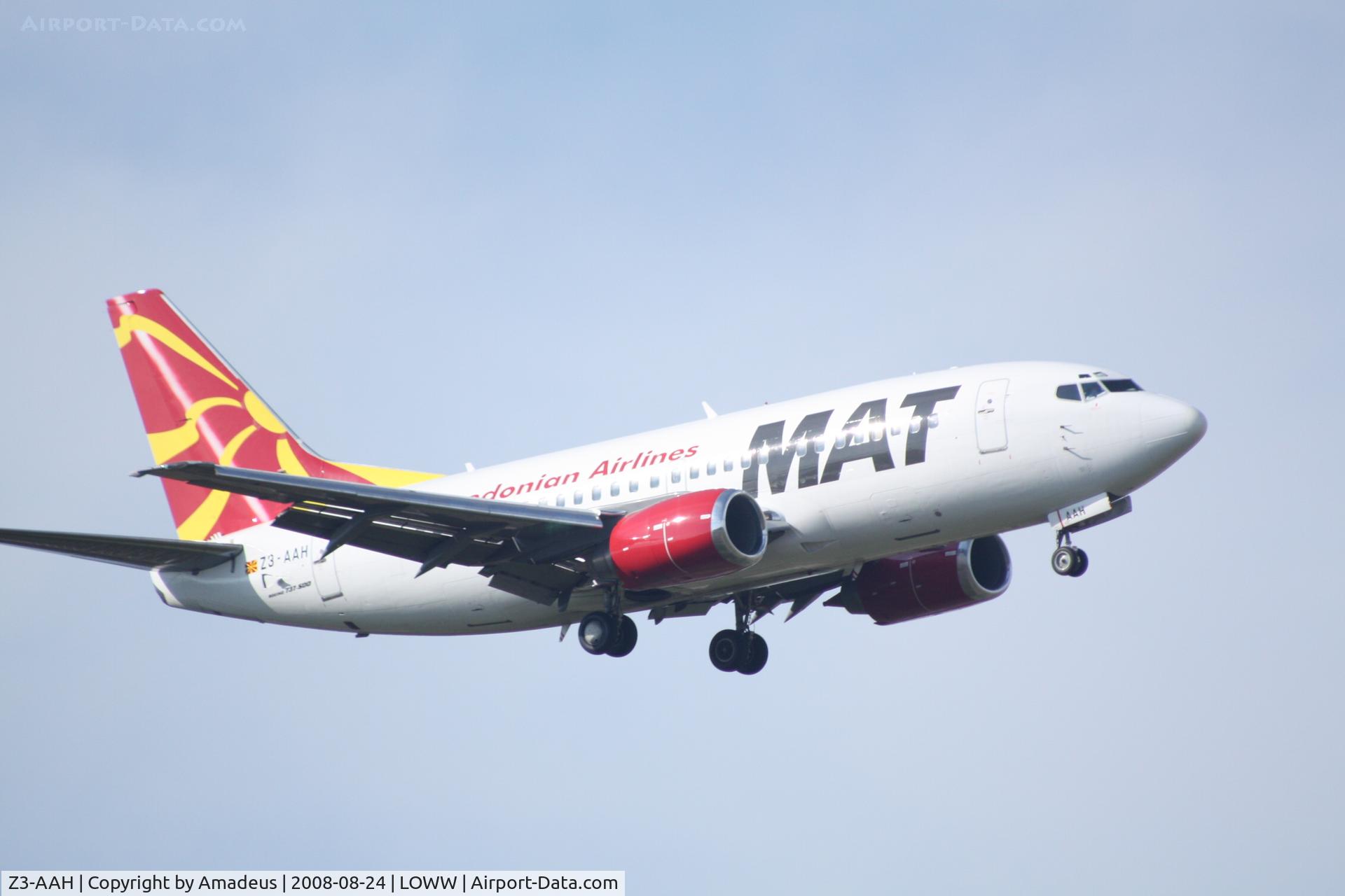 Z3-AAH, 1991 Boeing 737-529 C/N 25249, Boeing 737 landing RWY34