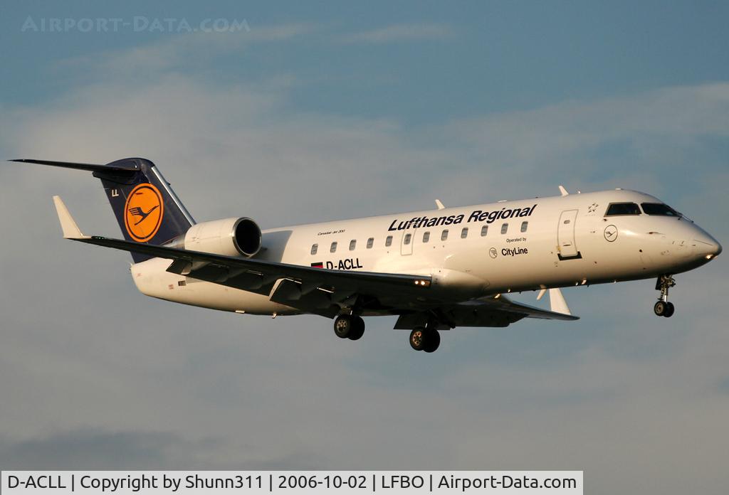 D-ACLL, Canadair CRJ-100LR (CL-600-2B19) C/N 7024, Landing rwy 14R