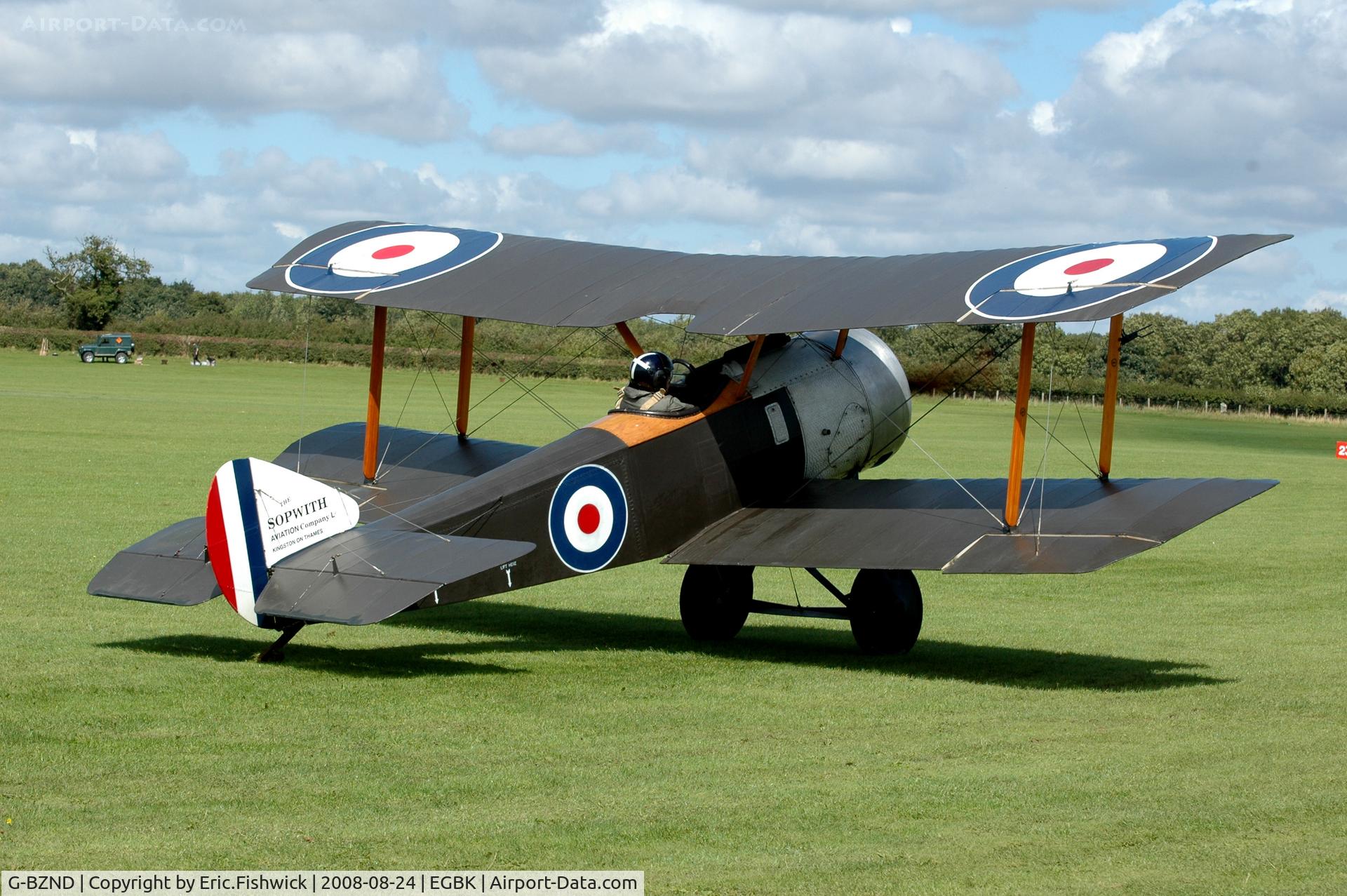 G-BZND, 2006 Sopwith Pup Replica C/N PFA 101-11815, 2. N5199 at Sywell Airshow 24 Aug 2008