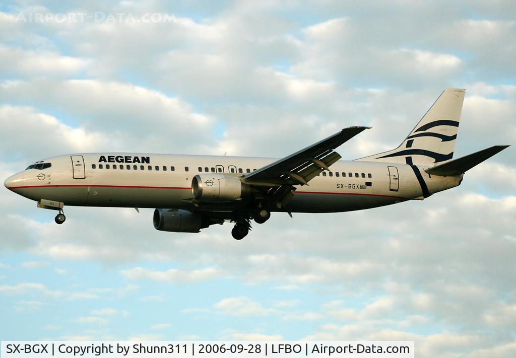 SX-BGX, 1989 Boeing 737-46B C/N 24124, Landing rwy 32L