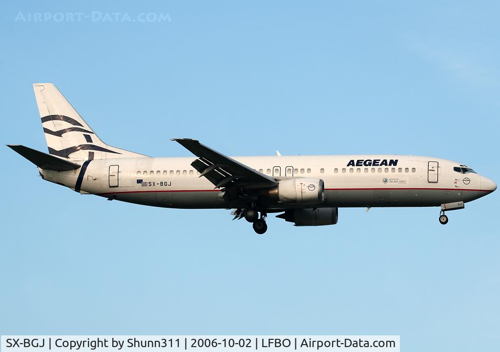 SX-BGJ, 1992 Boeing 737-4S3 C/N 25595, Landing rwy 14R