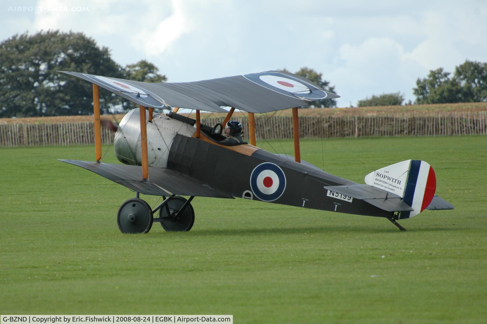 G-BZND, 2006 Sopwith Pup Replica C/N PFA 101-11815, 1. N5199 at Sywell Airshow 24 Aug 2008