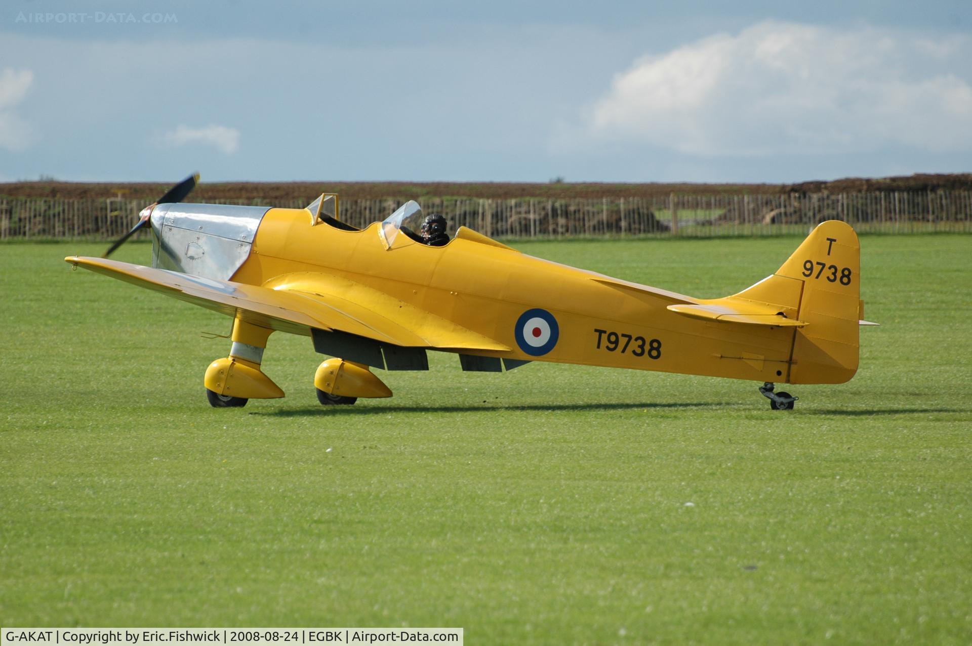 G-AKAT, 1940 Miles M14A Hawk Trainer 3 C/N 2005, 1. T9738 at Sywell Airshow 24 Aug 2008