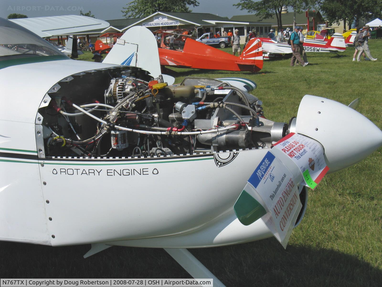 N767TX, 2007 Vans RV-7A C/N VAN 71761, 2007 Haverlah VAN's RV-7A, Mazda RX-8 rotary engine installation, 180+ Hp