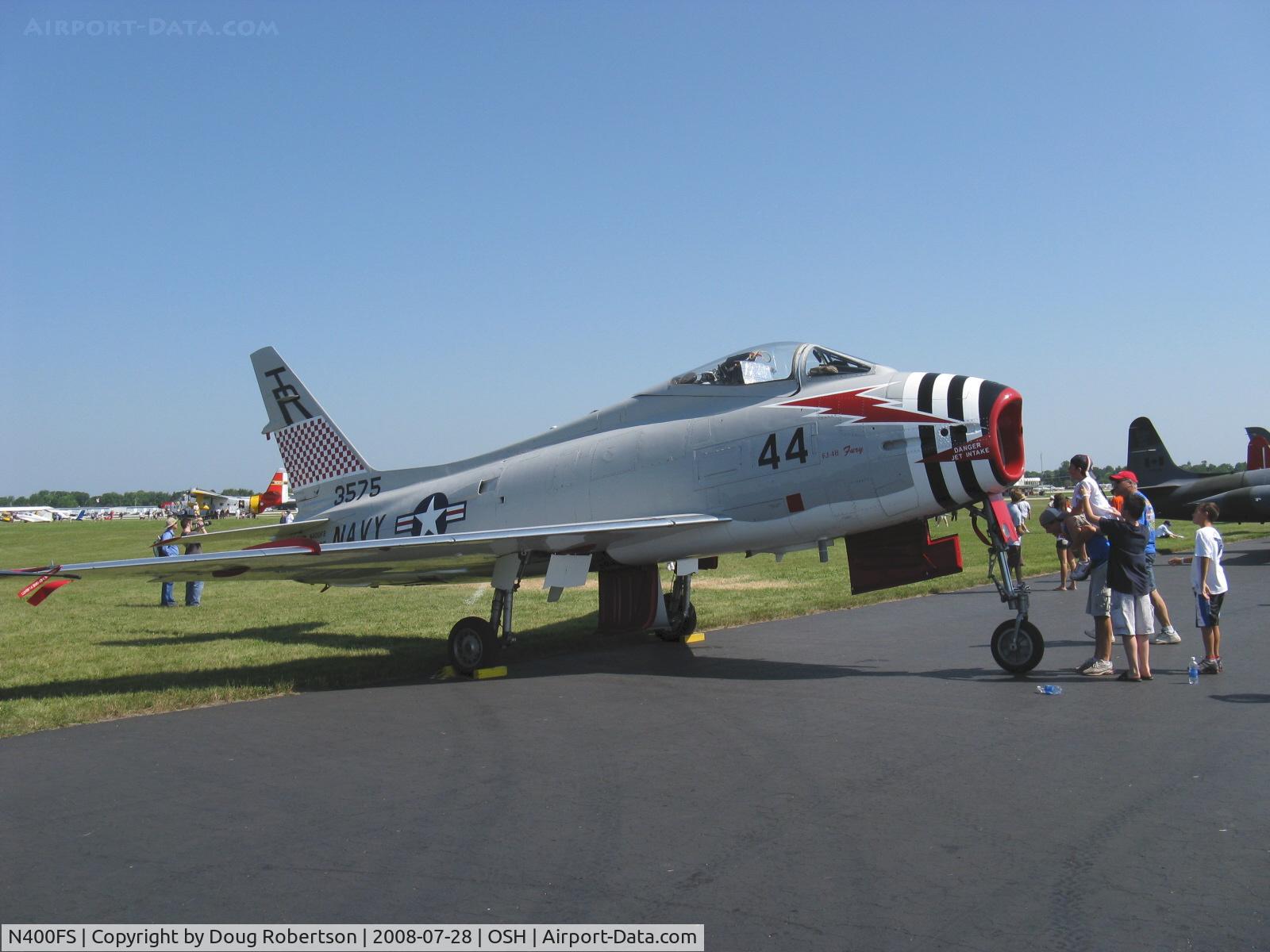 N400FS, 1958 North American AF-1E Fury C/N 244-83, 1958 North American FJ-4B 'FURY', Wright J65-W-16A turbojet 7,700 lbs thrust, a rare Fury-only 151 -4B built-For US Navy aircraft carrier use