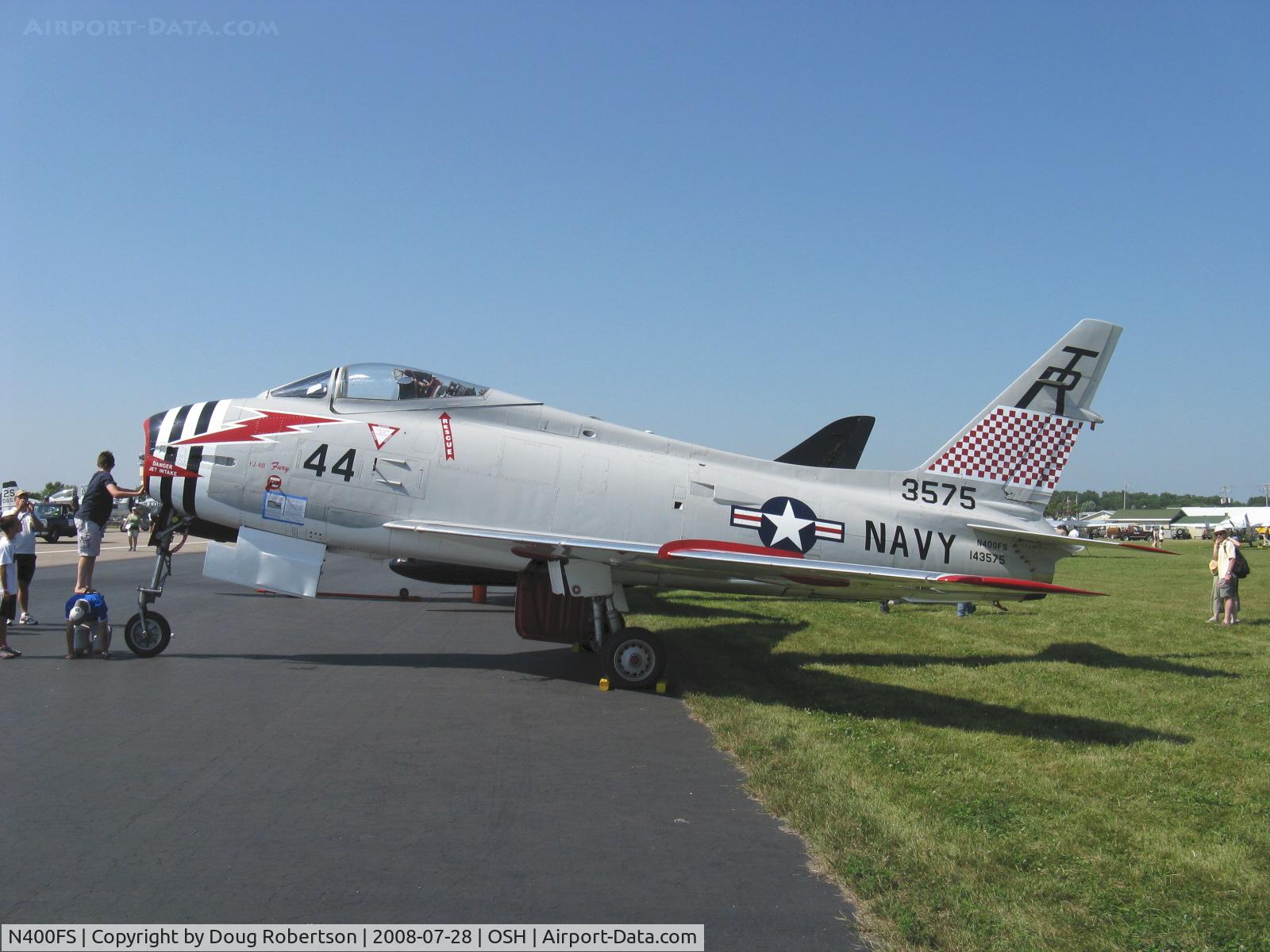 N400FS, 1958 North American AF-1E Fury C/N 244-83, 1958 North American FJ-4B 'FURY', Wright J65-W-16A turbojet 7,700 lbs thrust, a rare Fury-only 151 -4B built-For US Navy aircraft carrier use