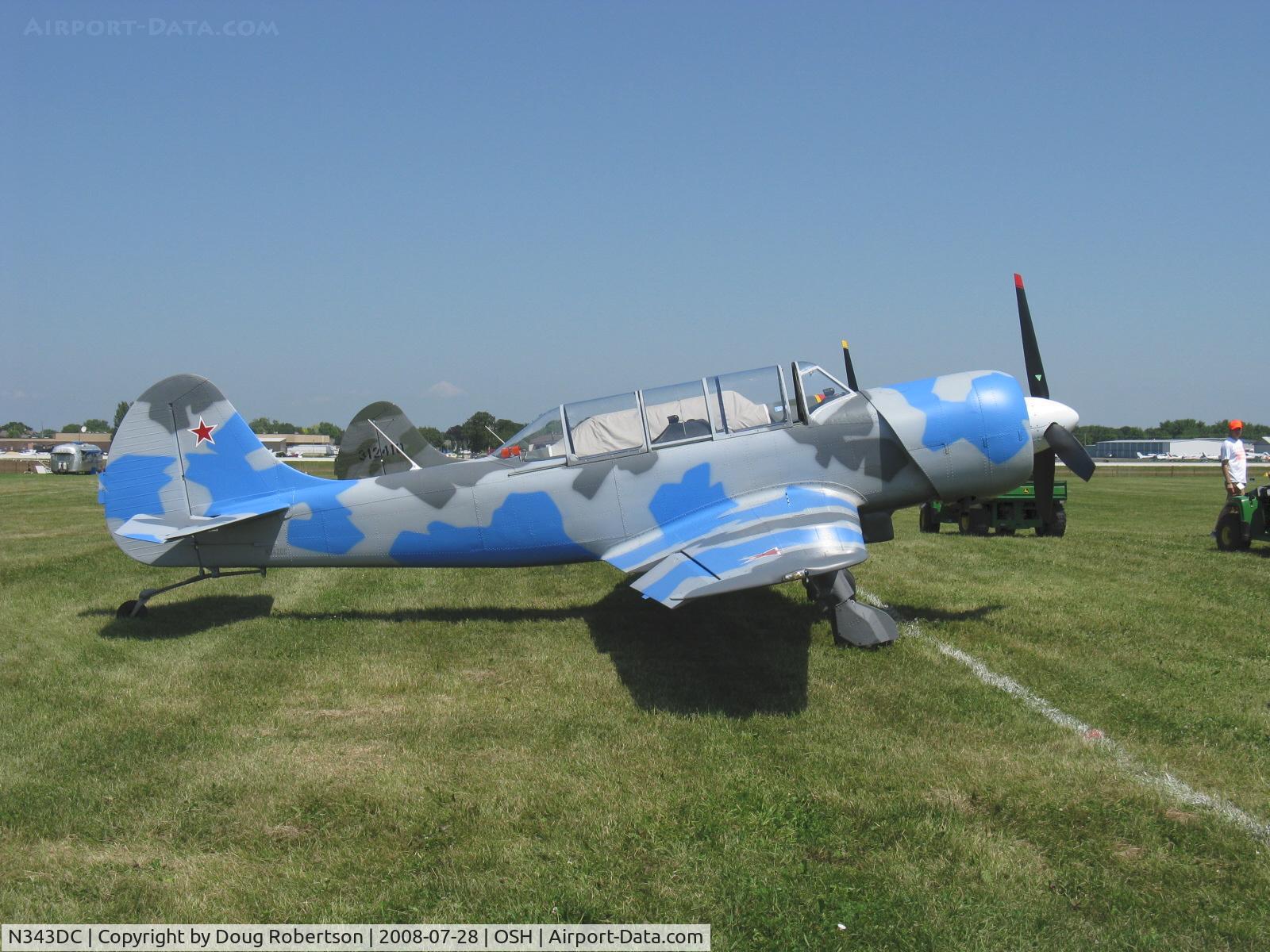 N343DC, 2004 Yakovlev (Aerostar) Yak-52TW C/N 0412508, 2004 S C Aerostar S A YAK-52 TW