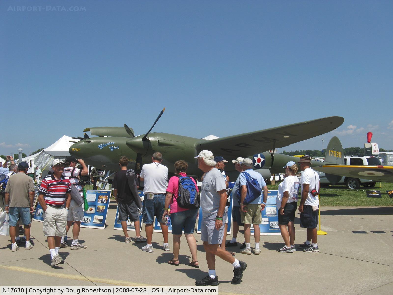 N17630, 1941 Lockheed P-38F C/N 41-7630 (222-5757), 1941 Lockheed P38F LIGHTNING 'Glacier Girl', one Allison V-1710-89 and one Allison V-1710-91 1,425 Hp each, counter-rotating props