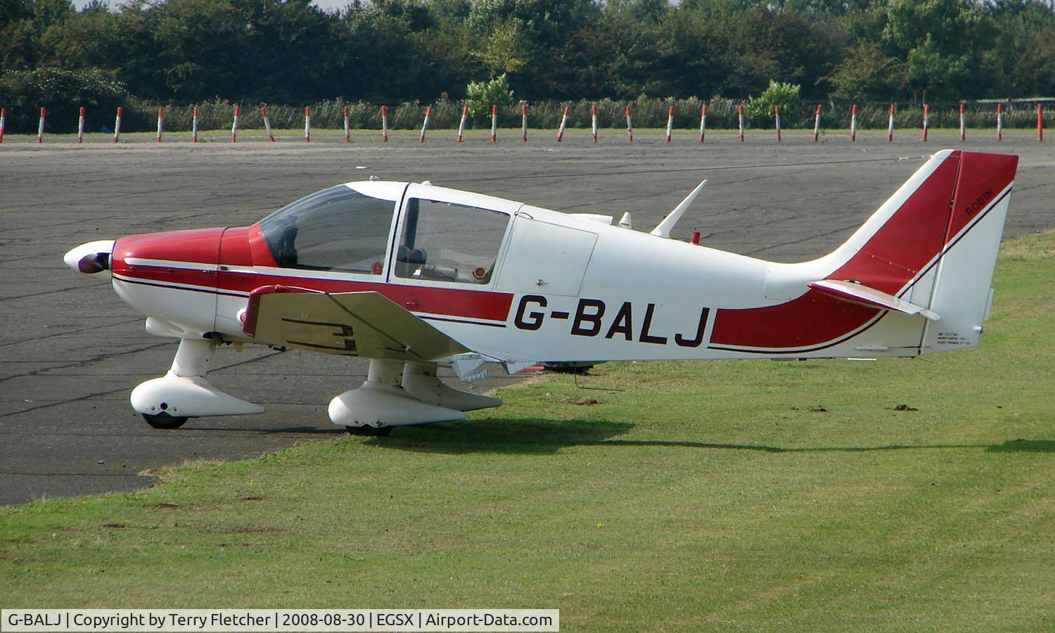G-BALJ, 1972 Robin DR-400-180 Regent Regent C/N 767, visitor to North Weald on RV Fly-in Day 2008