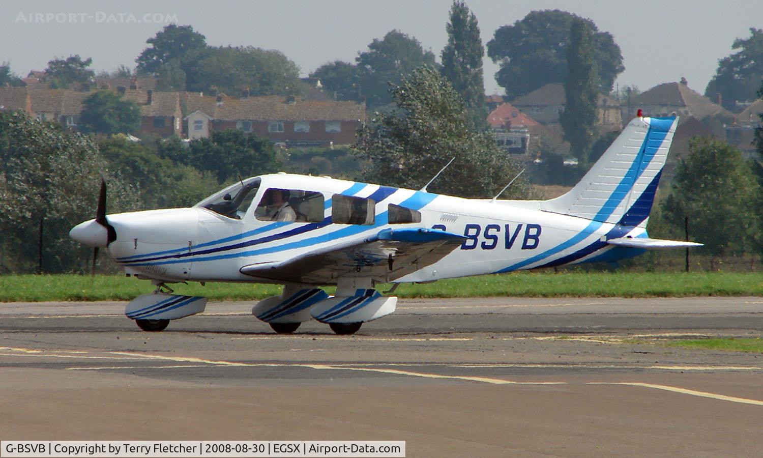 G-BSVB, 1988 Piper PA-28-181 Cherokee Archer II C/N 2890098, Visitor to North Weald on RV Fly-in Day 2008