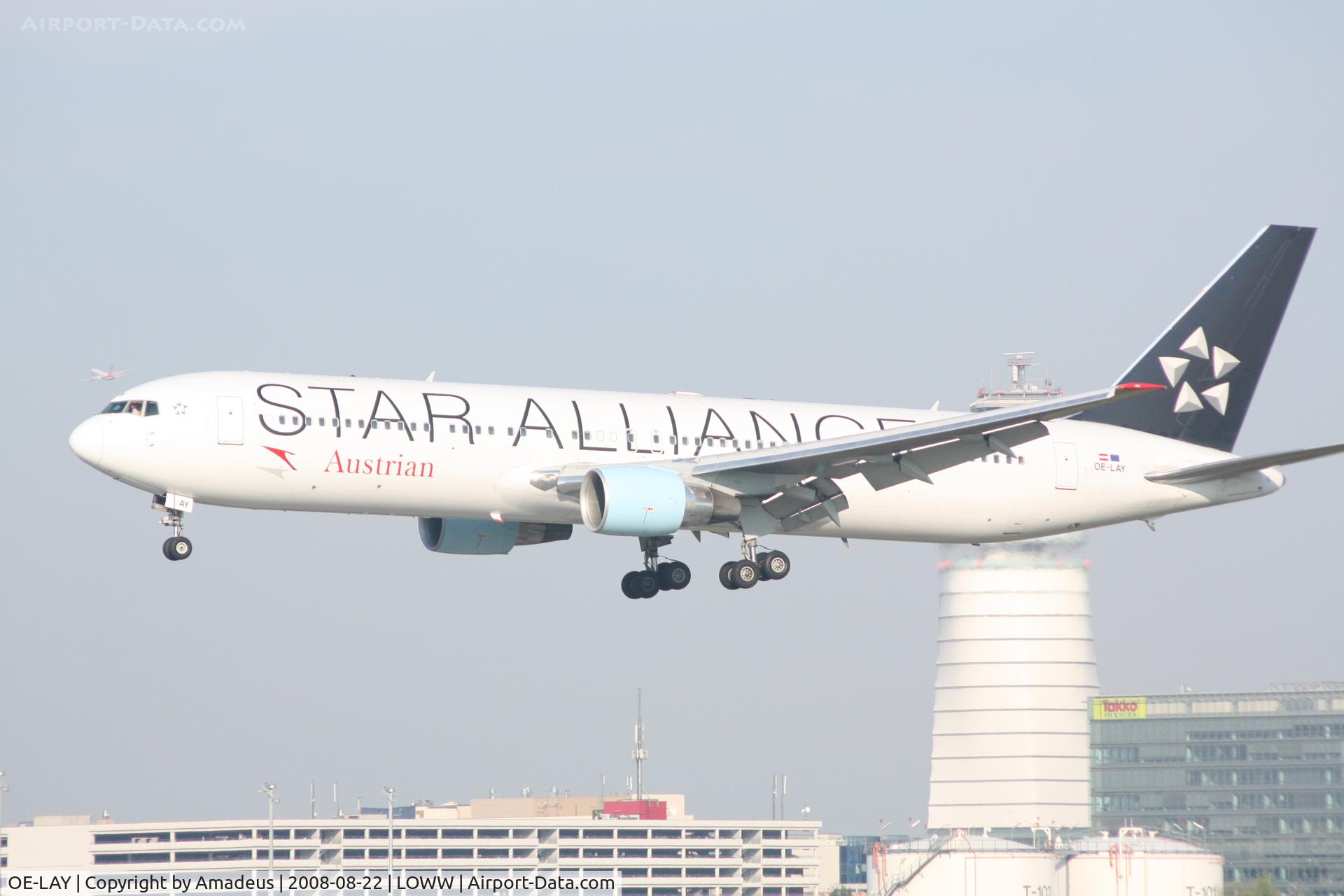 OE-LAY, 1998 Boeing 767-3Z9/ER C/N 29867, Boeing 767 landing RWY16