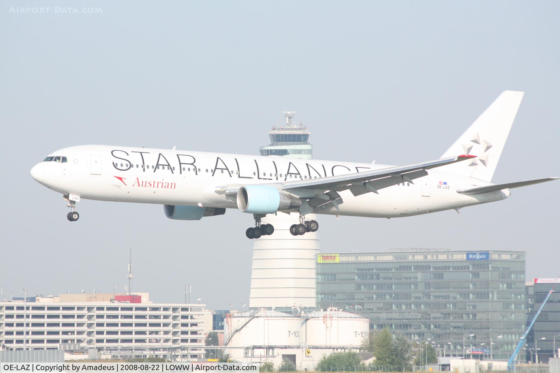 OE-LAZ, 1999 Boeing 767-3Z9 C/N 30331, Boeing 767 landing RWY16