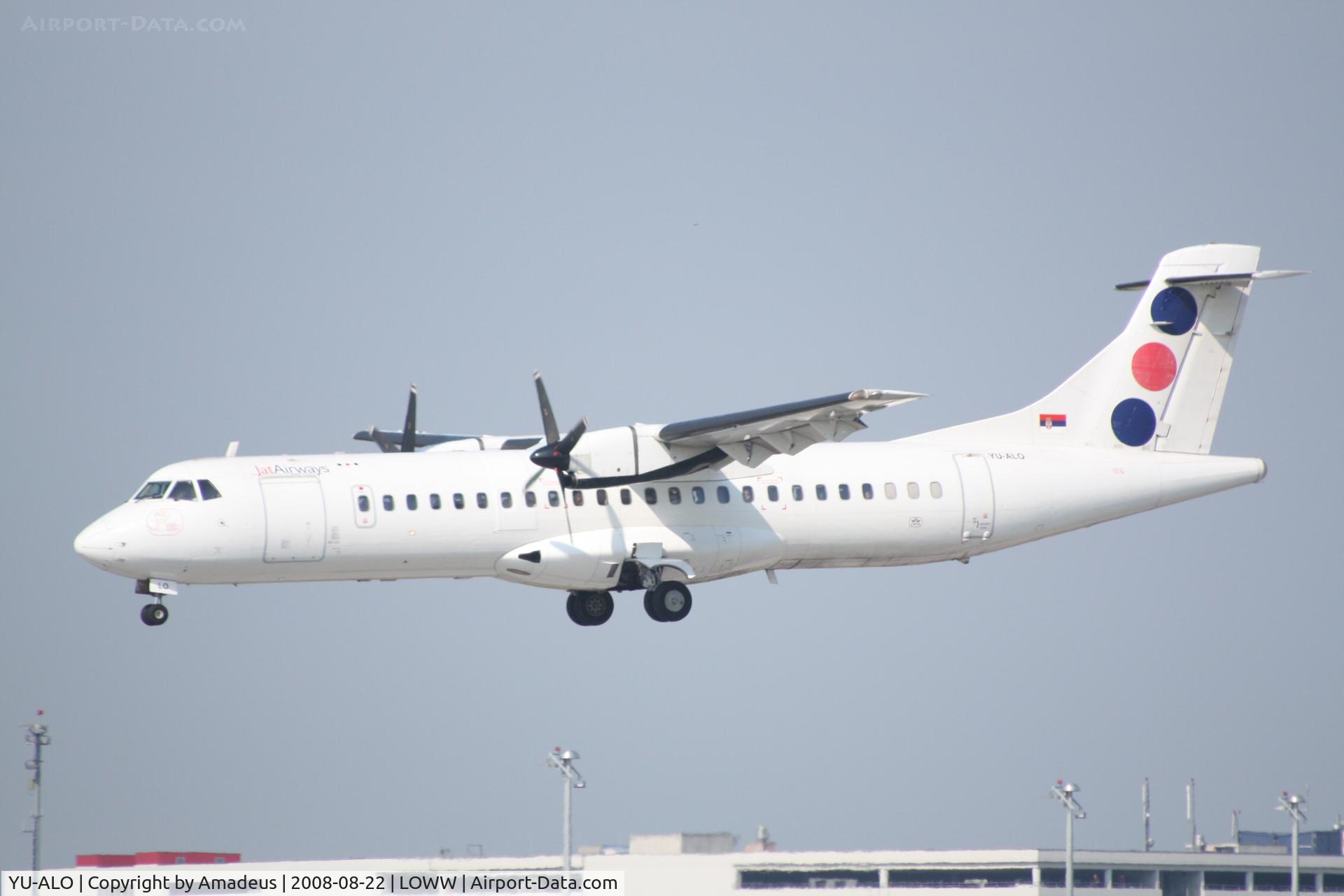 YU-ALO, 1990 ATR 72-202 C/N 186, ATR-72 landing RWY16