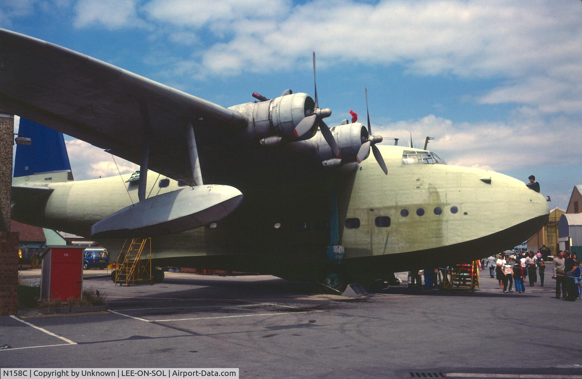 N158C, 1943 Short S-25 Sandringham 4 C/N JM-715, Ex VH-BRF [Taken at Lee-on-Solent 1982 ]